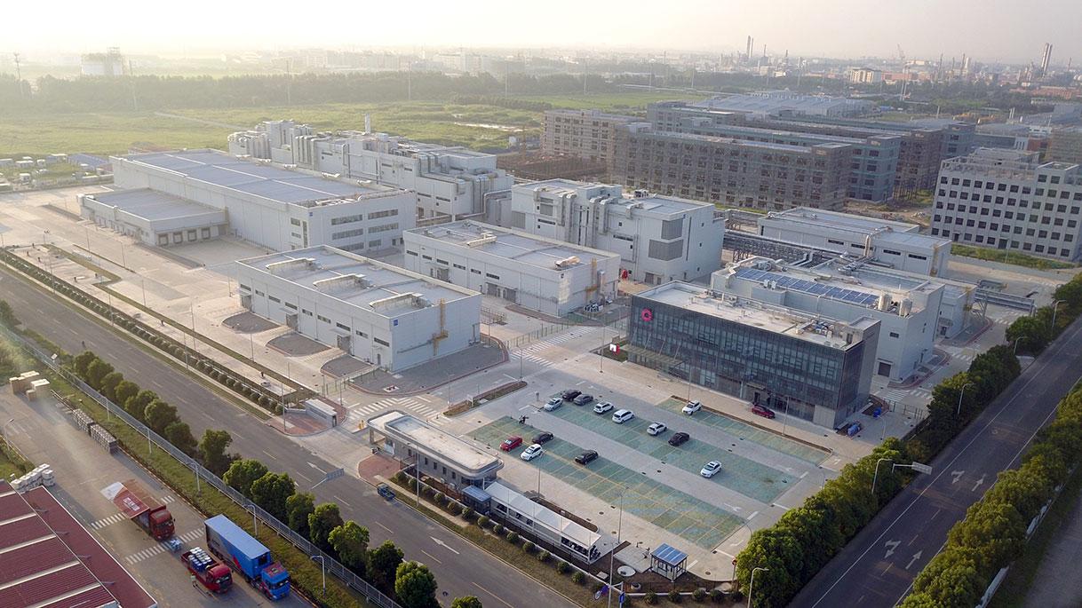 Aerial view of the new facility